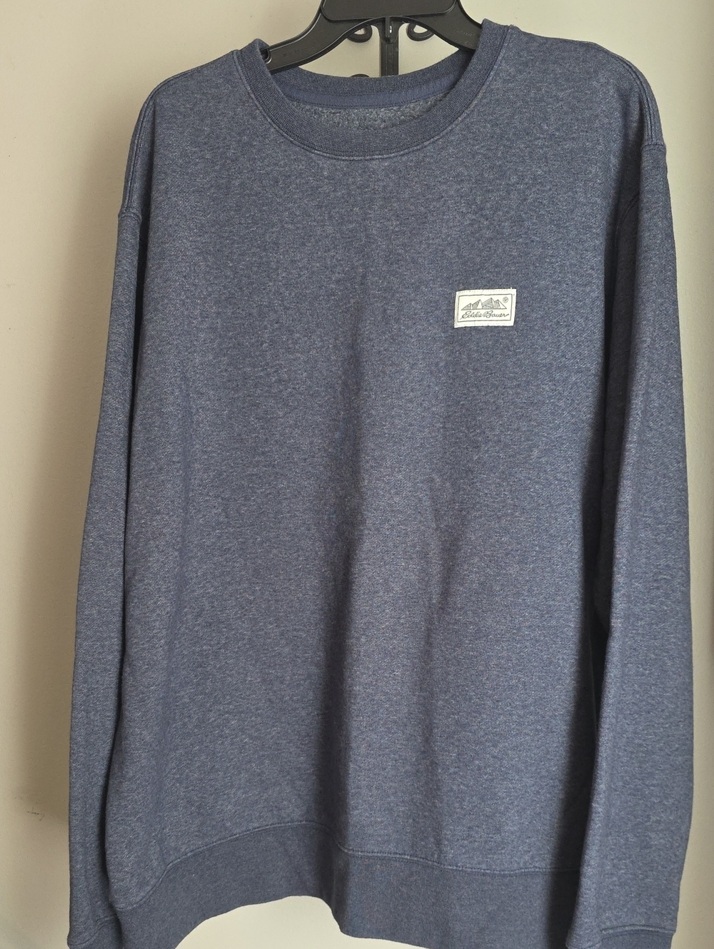 Eddie Bauer Men’s Blue Heather Crew Sweatshirt Size XXL